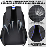 School Backpack for Boys, School Bag with Laptop Compartment, Reflective Teenagers, Large Waterproof Backpack, Stripes, Organisational Talent for School, Hiking, Travel, Business