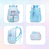 School Backpack for Girls, Cute Kawaii School Bags for Primary Secondary Students, Kids Large Capacity Bookbag with Clear Window Ita Bag