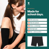 Girls Cycling Shorts 100% Cotton Modesty Shorts Under Dress School PE 4-16