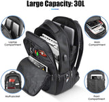 Laptop Backpack, Anti-Theft Business Travel Work Computer Rucksack with USB Charging Port, Large Lightweight College High School Bag for Boy Men Women