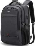 DUSLANG Travel Laptop Backpack, Work Bag Laptop Bag with USB Charging Port, Anti Theft Business Backpack, College School Rucksack for Men and Women, Fits 17 Inch, Black