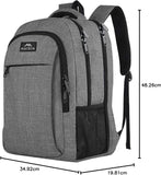 MATEIN Travel Laptop Backpack, Work Bag Lightweight Laptop Bag, Grey | Anti Theft Business Backpack, Water Resistant School Rucksack Gift for Men and Women