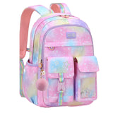 VIDOSCLA Cute Coloful Casual Daypack for Girls,Teens Elementary School Backpack,Primary Book Bags forTeens Gradient purple-L