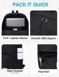 School Backpack, Lightweight Water-Resistant Rucksack 17.3L Large Capacity Backpack for Men Women Teenagers Casual Daypack Travel Work Hiking