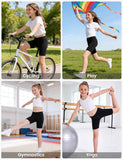 JOCMIC Girls Cycling Cotton Breathable and Safety Shorts for Summer Sports Gym Dance 3 Pack 5-12 Years
