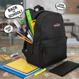 Classic Vintage Backpack for Adults and Kids with Adjustable Padded Shoulder Straps | School Bookbags for Girls, Boys (Black)