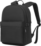Kono School Bag for Boys Girls Teenager Black Backpack Lightweight Rucksack | 15.6 Inch Laptop Sleeve, Solid Colour Back to School Large Daypack, Ideal for College Work Travel and Daily Commuting