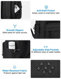 VASCHY School Bag,Lightweight Dual Compartment School Backpack for Teen Boys Girls Water Resistant Unisex 15.6inch Casual Rucksack for Mens/Womens/College/Work/Travel, Black