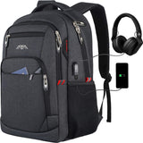 School Backpack Boys / Girls / Teenagers, Backpack School, Laptop Backpack for Men / Women, Daypacks Business Backpack with USB, Charcoal, 15,6 Zoll, Rucksack