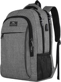 MATEIN Travel Laptop Backpack, Work Bag Lightweight Laptop Bag, Grey | Anti Theft Business Backpack, Water Resistant School Rucksack Gift for Men and Women