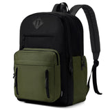 VASCHY School Bag,Lightweight Dual Compartment School Backpack for Teen Boys Girls Water Resistant Unisex 15.6inch Casual Rucksack for Mens/Womens/College/Work/Travel, Black