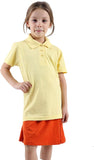 WOOD QUAIL 2 Pack Girls’ Polo Shirts – School Uniform Tops for Kids (Short or Long Sleeve, Ages 4–12)