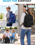 School Backpack, Lightweight Water-Resistant Rucksack 17.3L Large Capacity Backpack for Men Women Teenagers Casual Daypack Travel Work Hiking