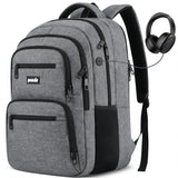 Paude Laptop Backpack,School Backpack Large Bookbag for High School College Students,Black Backpack for Men Office Business,Waterproof