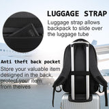 KASIBON Laptop Backpack for Men, Anti-Theft Travel Backpack Business | Water Resistant Work Rucksack for 15.6 Inch Laptop, Large School Bag with Padded Shoulder Straps & Side Bottle Pockets