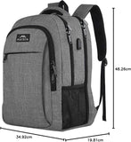 MATEIN Travel Laptop Backpack, Work Bag Lightweight Laptop Bag, Grey | Anti Theft Business Backpack, Water Resistant School Rucksack Gift for Men and Women