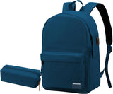 SUPACOOL Casual Laptop Backpack for Men and Women, Backpack for College, USB Charging Port, Lightweight Back Pack