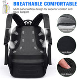 School Backpack Boys / Girls / Teenagers, Backpack School, Laptop Backpack for Men / Women, Daypacks Business Backpack with USB, Charcoal, 15,6 Zoll, Rucksack