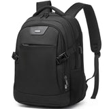 DUSLANG Travel Laptop Backpack, Work Bag Laptop Bag with USB Charging Port, Anti Theft Business Backpack, College School Rucksack for Men and Women, Fits 17 Inch, Black