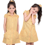 A2Z 4 Kids Girls Dress Pack of 2 School Uniform Pleated Gingham Checked Summer Dressess with Bobble Breathable Comfortable Lightweight Clothing PE Age 3-14 Years