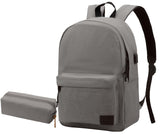 SUPACOOL Casual Laptop Backpack for Men and Women, Backpack for College, USB Charging Port, Lightweight Back Pack
