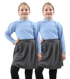 WOOD QUAIL 2 Pack Girls’ Polo Shirts – School Uniform Tops for Kids (Short or Long Sleeve, Ages 4–12)