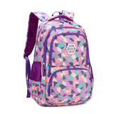 Bansusu Geometric Print Backpacks for Girls Boys School, Capacity School Girls Backpacks for Kids Water-resistant Bookbags, Black-S