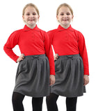 WOOD QUAIL 2 Pack Girls’ Polo Shirts – School Uniform Tops for Kids (Short or Long Sleeve, Ages 4–12)