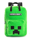 Minecraft Backpack for Boys - Creeper School Bag Kids Rucksack Gift, Black | Adjustable Straps, Fan Merch Book Bag for School, Creeper Keyring Rucksack, Graphic Print Zip-Up School Bag Boys