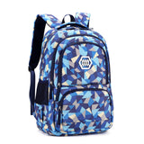 Bansusu Geometric Print Backpacks for Girls Boys School, Capacity School Girls Backpacks for Kids Water-resistant Bookbags, Black-S