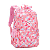 Bansusu Geometric Print Backpacks for Girls Boys School, Capacity School Girls Backpacks for Kids Water-resistant Bookbags, Black-S