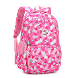 Bansusu Geometric Print Backpacks for Girls Boys School, Capacity School Girls Backpacks for Kids Water-resistant Bookbags, Black-S