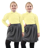 WOOD QUAIL 2 Pack Girls’ Polo Shirts – School Uniform Tops for Kids (Short or Long Sleeve, Ages 4–12)