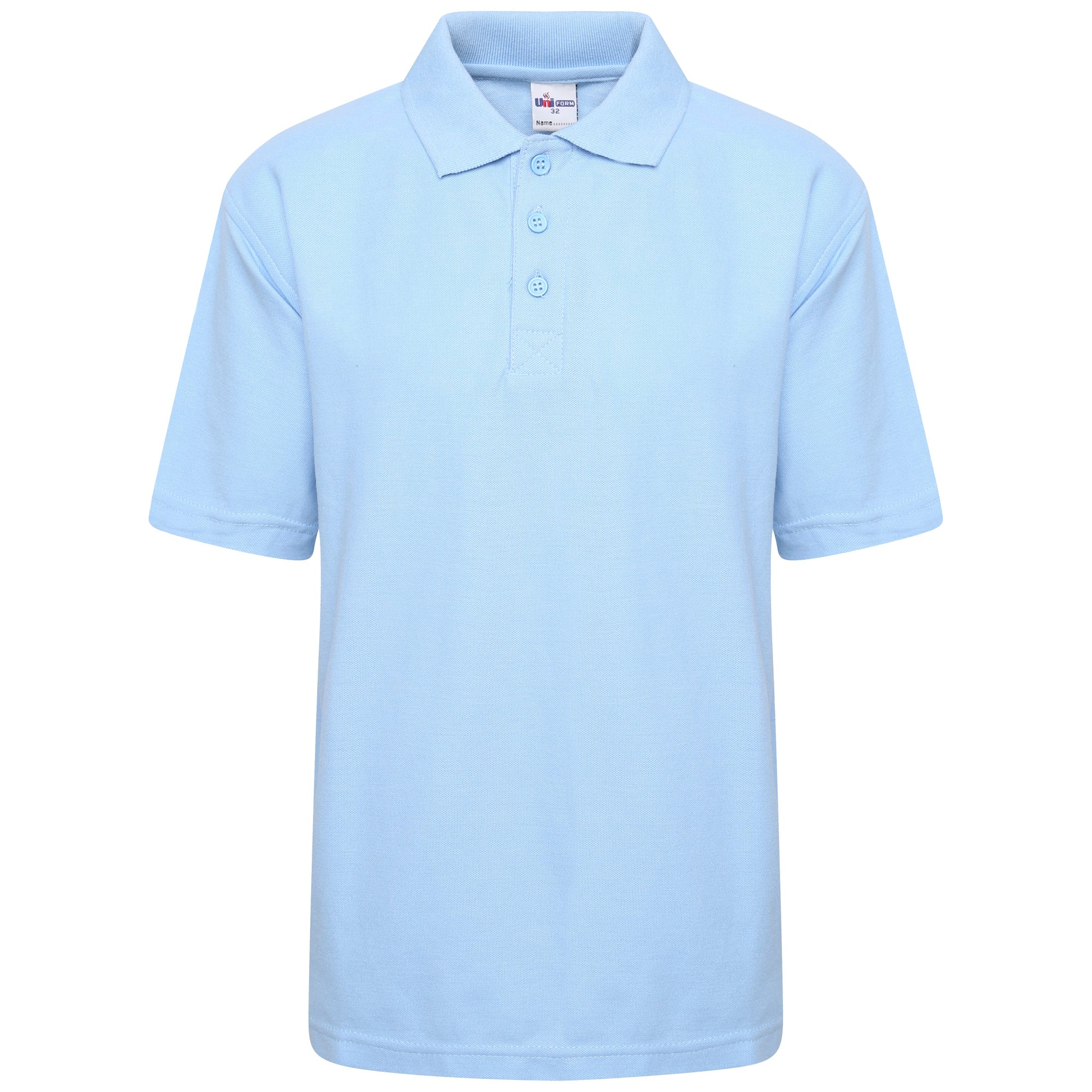 Sky Blue Polo T Shirts School Uniform  Kids T Shirt Boys Girls Tee Top Sports