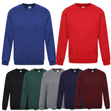 Unisex Boys Girls School Uniform Plain Jumper  Adults Sweatshirt Round Crew Neck Full Sleeve Pullover