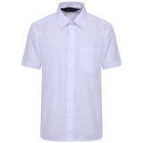 Kids Girls School Uniform Blouse Shirt Short Sleeve Poly Cotton Fabric White Machine Washable
