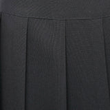 Black School Uniform All Round Knife Pleated Girls Skirt with Side Zip Closure Machine Washable