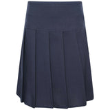 Navy School Uniform All Round Knife Pleated Girls Skirt with Side Zip Machine Washable