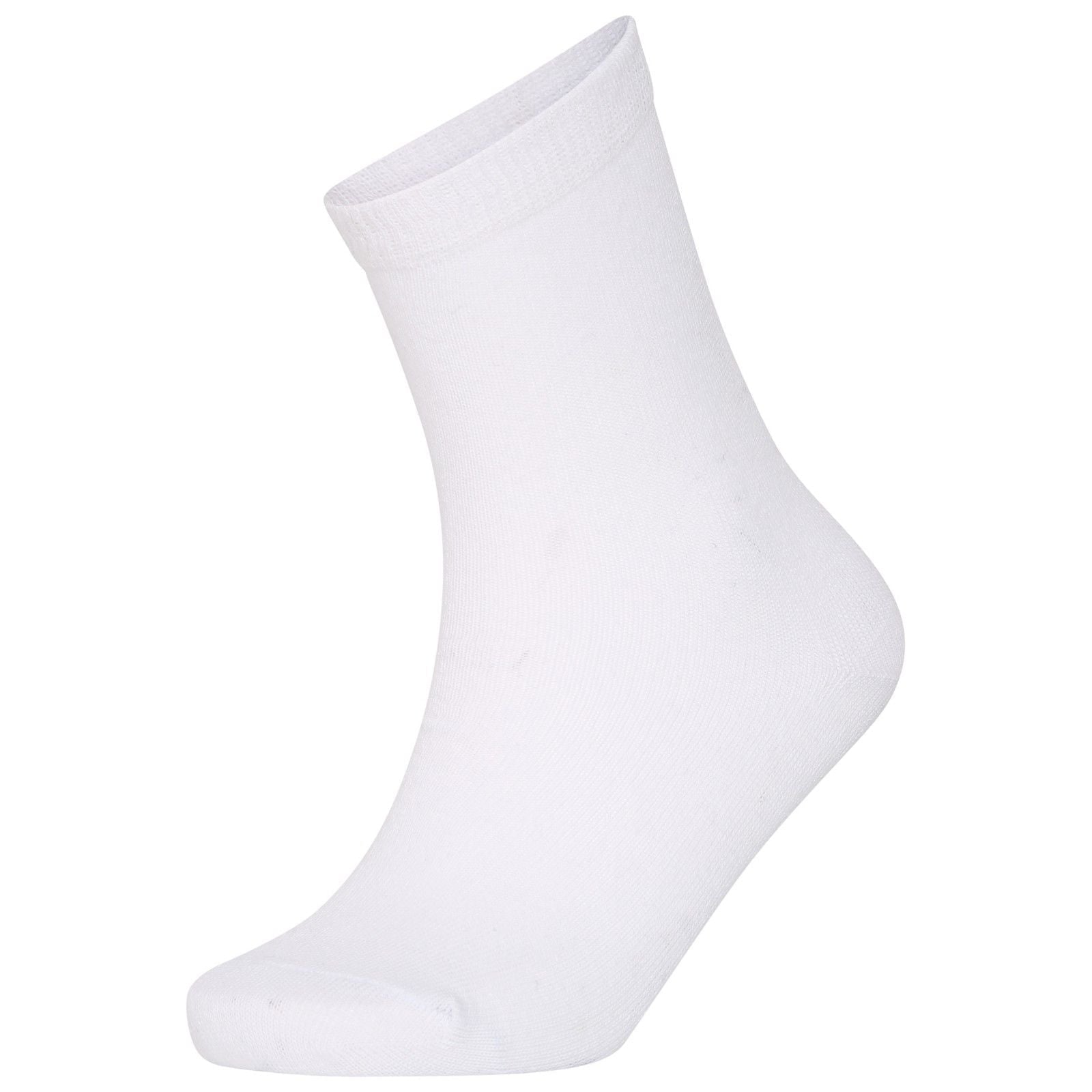 12 Pairs Girls Boys Unisex Mix Ankle Socks Children's Kids Plain Cotton Back to School Socks-White