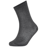3 Pairs Girls Boys Unisex, Charcoal Mix Ankle Socks Children's Kids Plain Cotton Back to School Socks Grey