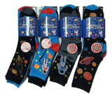 Socks 6 Pairs Children Kids All Size Soft Daily Socks Space Explorer Pattern Girls Boys Ankle School Socks