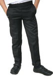 Boys Back School Trousers Pull Up Elasticated  Easy Wear Black Age 2-10