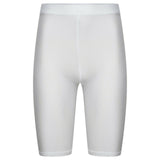 Girls Kids School Uniform Dance Gym Swim Shorts Stretch Cycling Lycra PE  -White