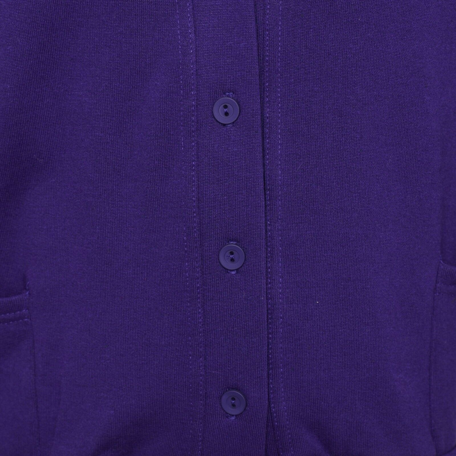 Kids Children Unisex School Uniform Plain Purple Fleece Cardigan