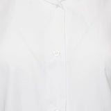 School Uniform Poly Cotton Fabric Revere Collar Blouse Shirts White Short Sleeve Smart Kids Girls