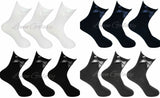 Socks School Uniform Kids Girls Knee High Party -Black 3 Pairs