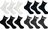 6 Pairs Kids Girls Ankle Bow Socks School Uniform Party -Grey