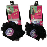 6 Pairs Kids Children Girls Lace Frill Socks Soft Comfortable Polycotton Black