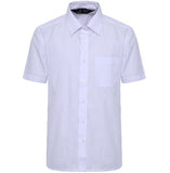 Boys Polycotton Durable Fabric White Short Sleeve Shirt Kids School Uniform