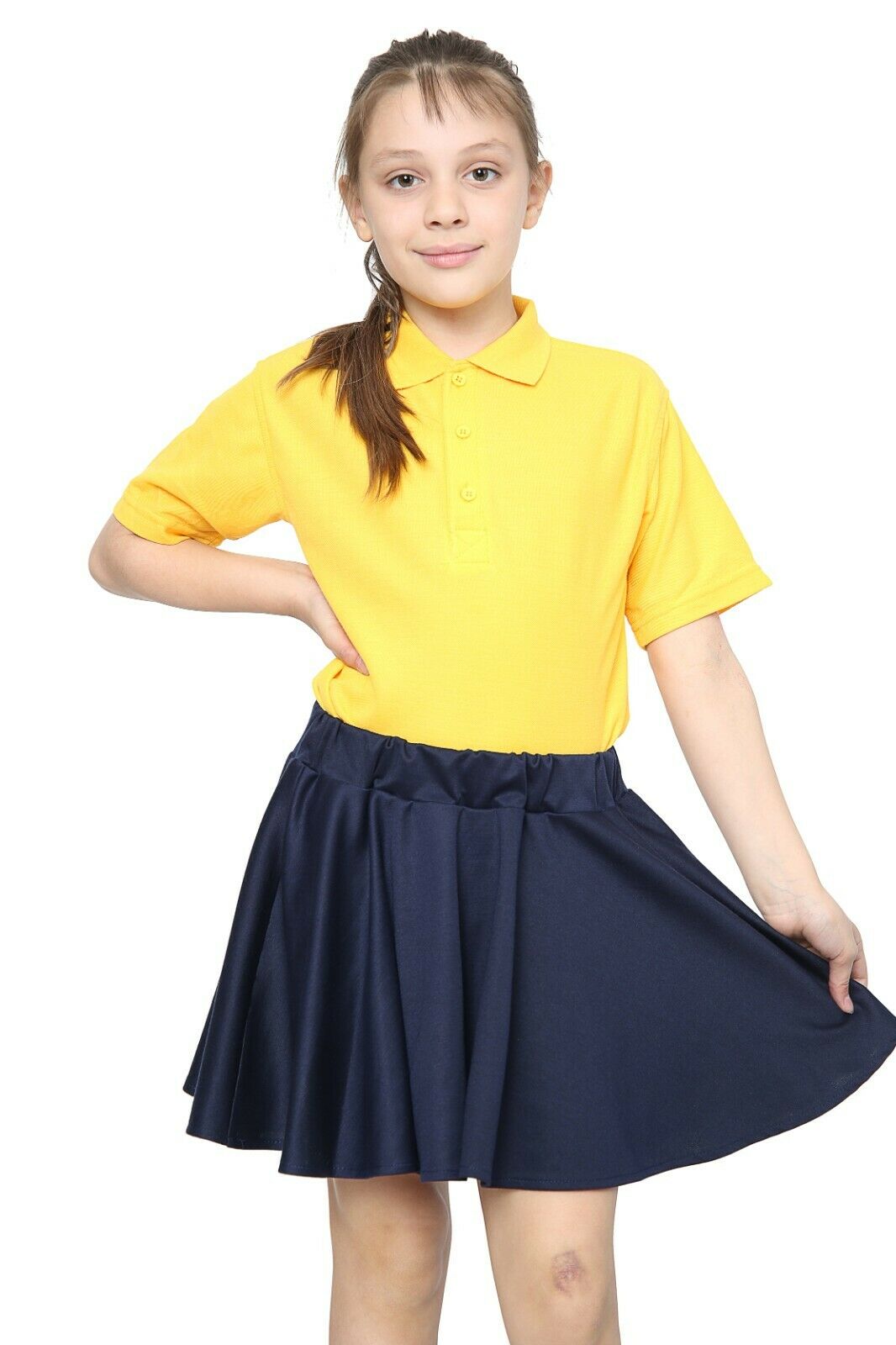 Skater Skirt Kids Casual Party and School Wear Navy Blue Skirts Girls 7 to 13 Years
